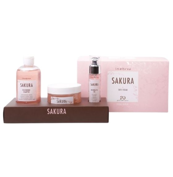 INEBRYA KIT REGENERADOR HIDRATANTE SAKURA(SH 300+MS 250+FL 50ML)