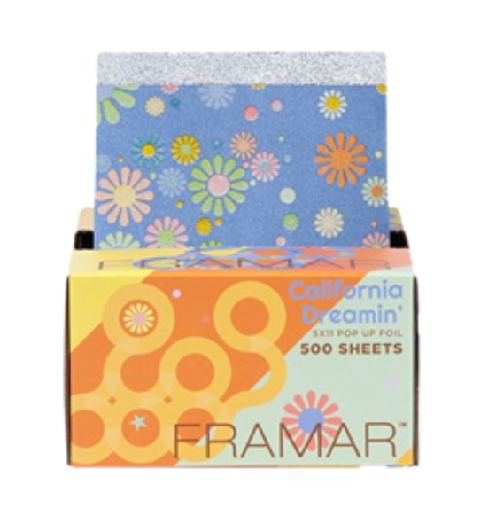 FRAMAR PAPEL ALUMINIO COLORACIÓN CALIFORNIA DREAMIN 500 LAMINAS 12,7CM X 27,9CM