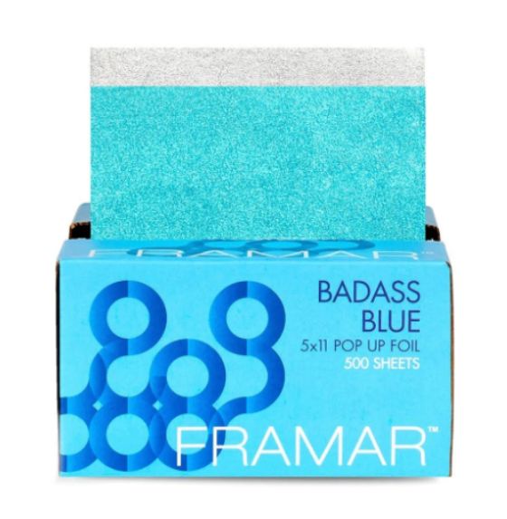 FRAMAR PAPEL ALUMINIO COLORACIÓN BADASS BLUE 500 LAMINAS 12,7CM X 27,9CM