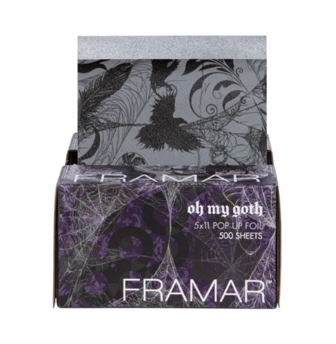 FRAMAR PAPEL ALUMINIO COLORACIÓN OH MY GOTH 500 LAMINAS 12,7CM X 27,9CM